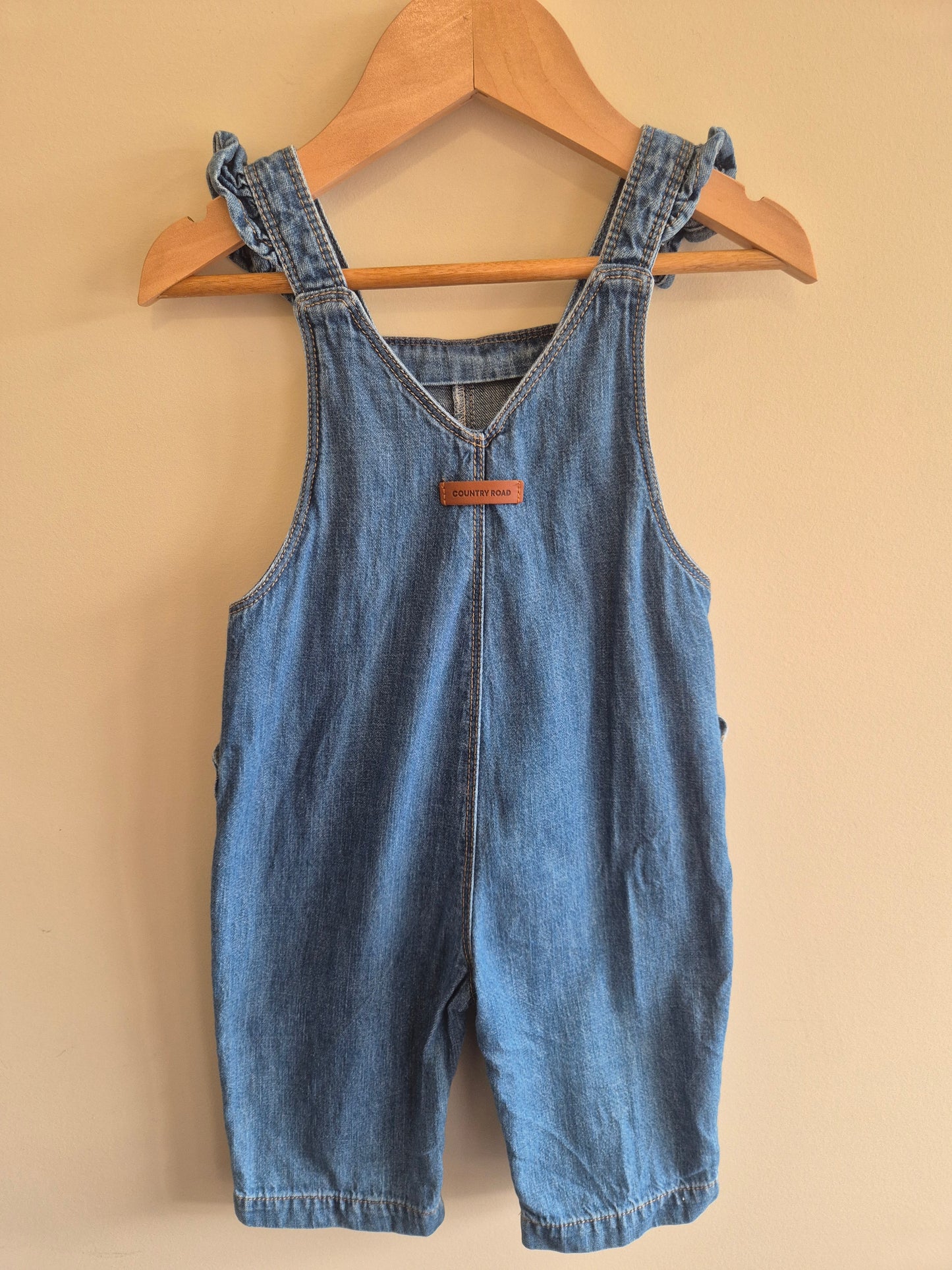 Country Road Denim Heart Overalls Size 0
