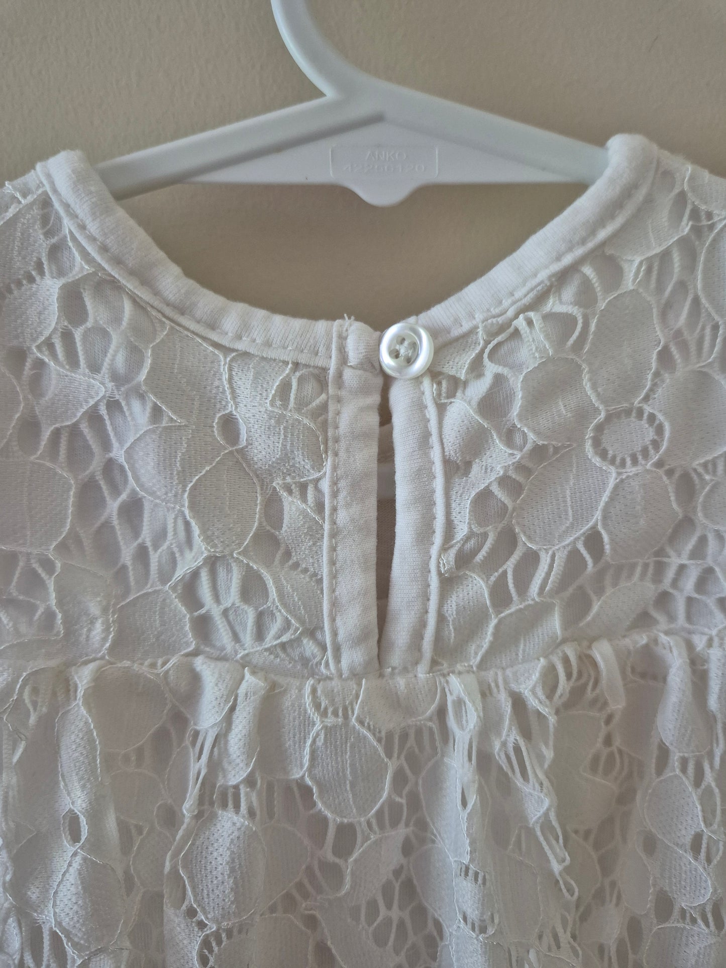 White Floral Dress Bodysuit - Size 000