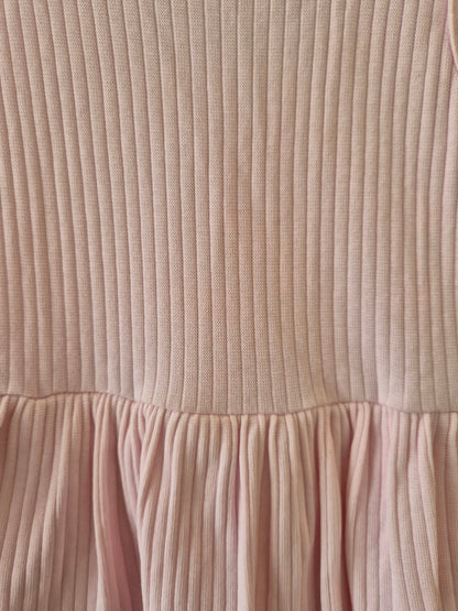 Dymples Pink Ribbed Singlet Bodysuit Dress Size 1