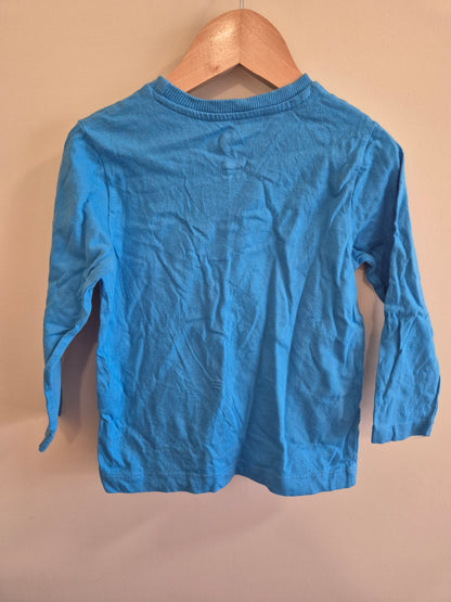 Basic Blue Long Sleeve Shirt Size 2