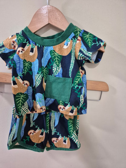 Peter Alexander Sloth PJ Set bag included Size 000