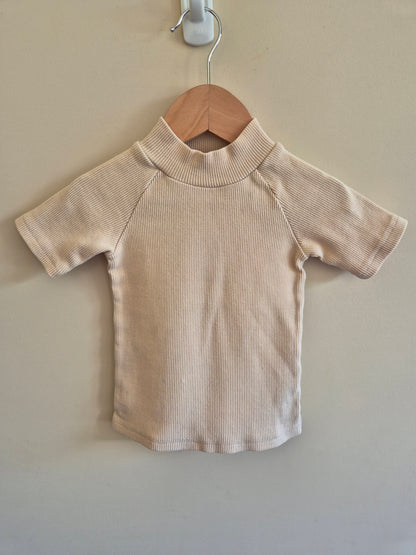 Lacy Lane High Neck Ribbed Shirt Size 2