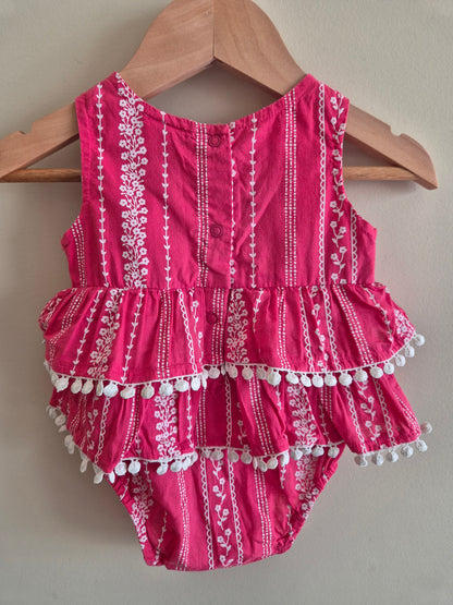 Sprout Pink Frill Bodysuit Dress Size 000