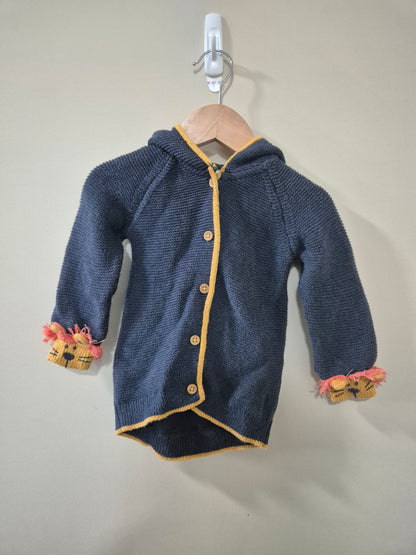 Jack & Milly Knitted Lion Cardigan Size 0