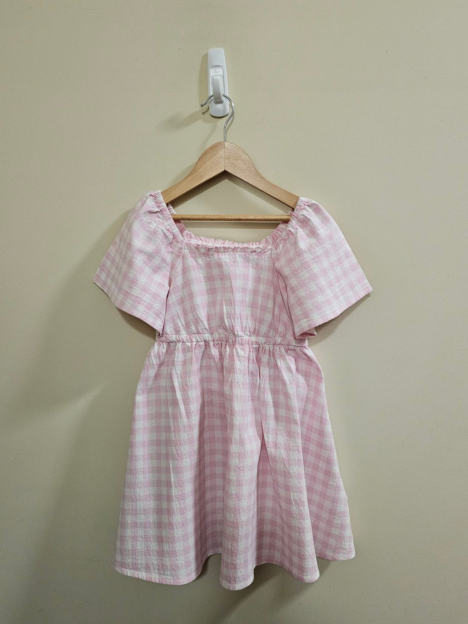 Cotton On Kids Pink Gingham Dress Size 5