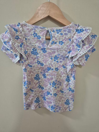 Country Road Size 2 Floral Frill Shirt