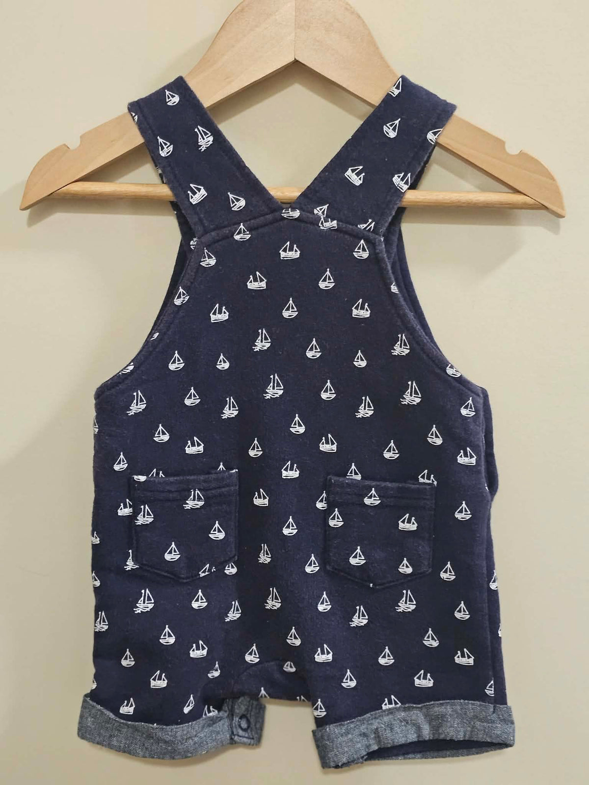 Ollies Place Sail Boats Overalls Size 000