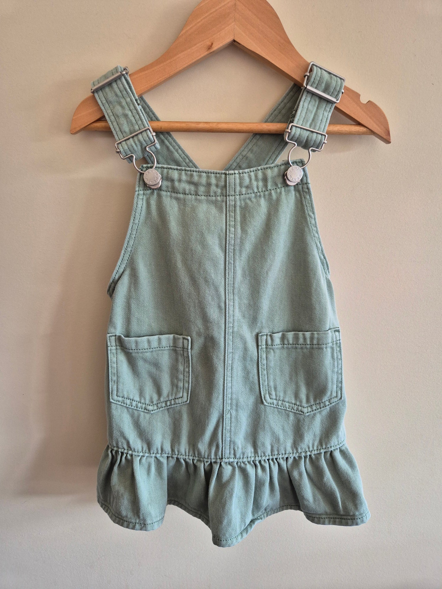 Target Green Denim Overall Dress Size 2