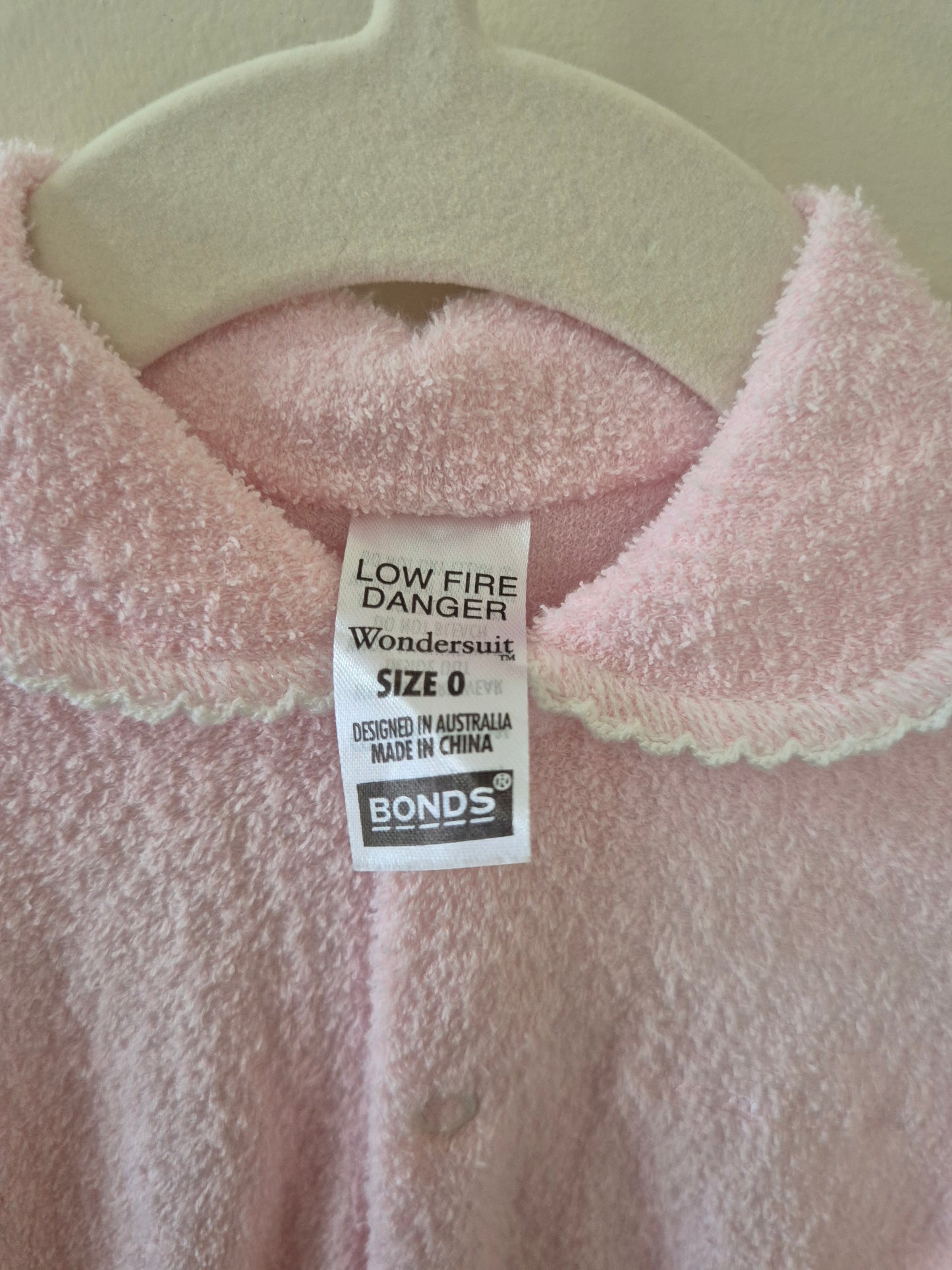 BONDS Pink Terry Towel Wondersuit 💗 - Size 0