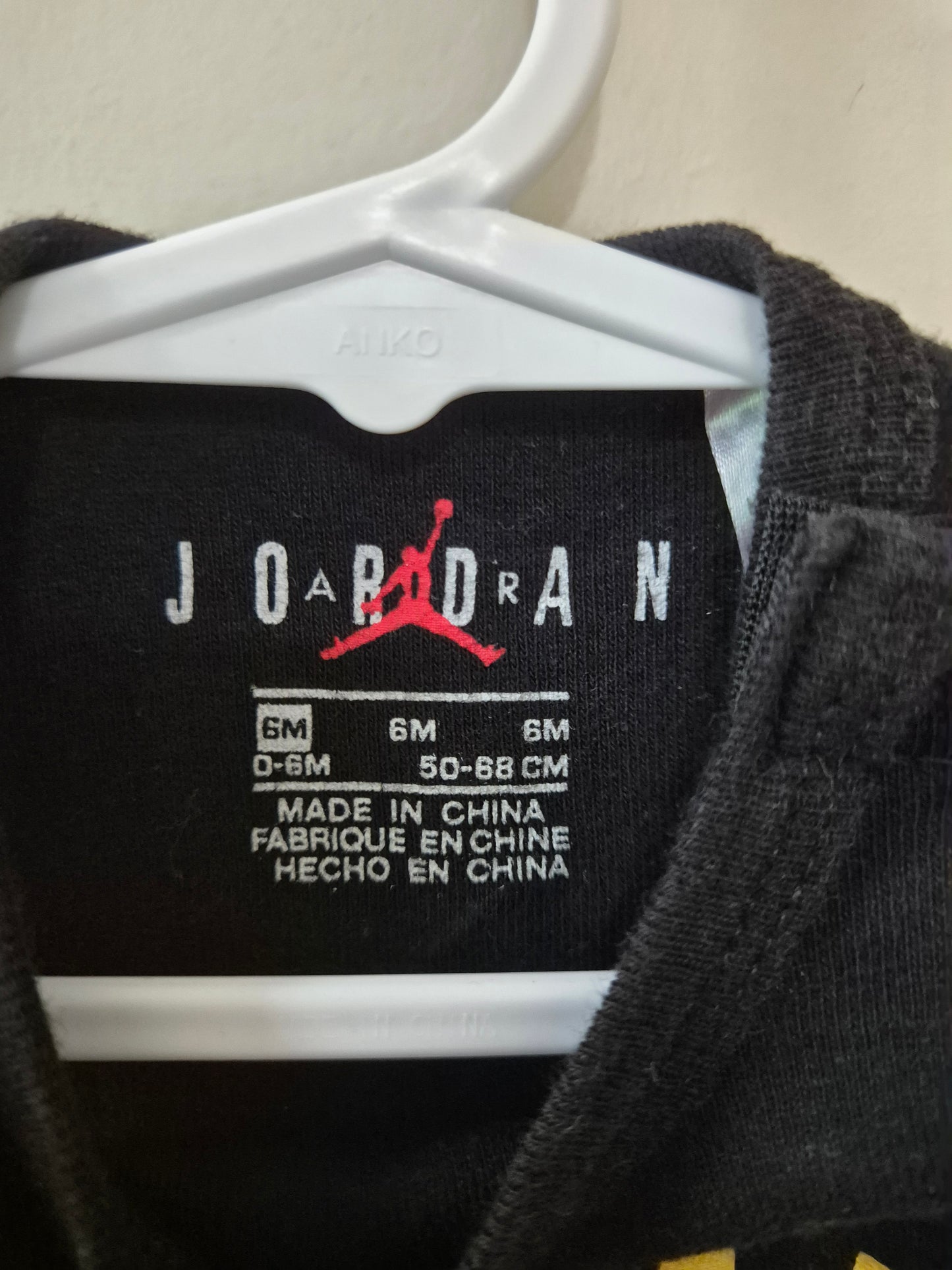 JORDAN's Singlet Bodysuit Size 0-6months