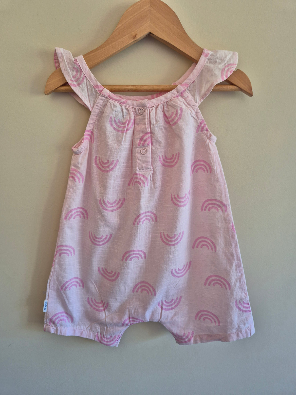 Sprout Rainbow Linen Romper Size 00