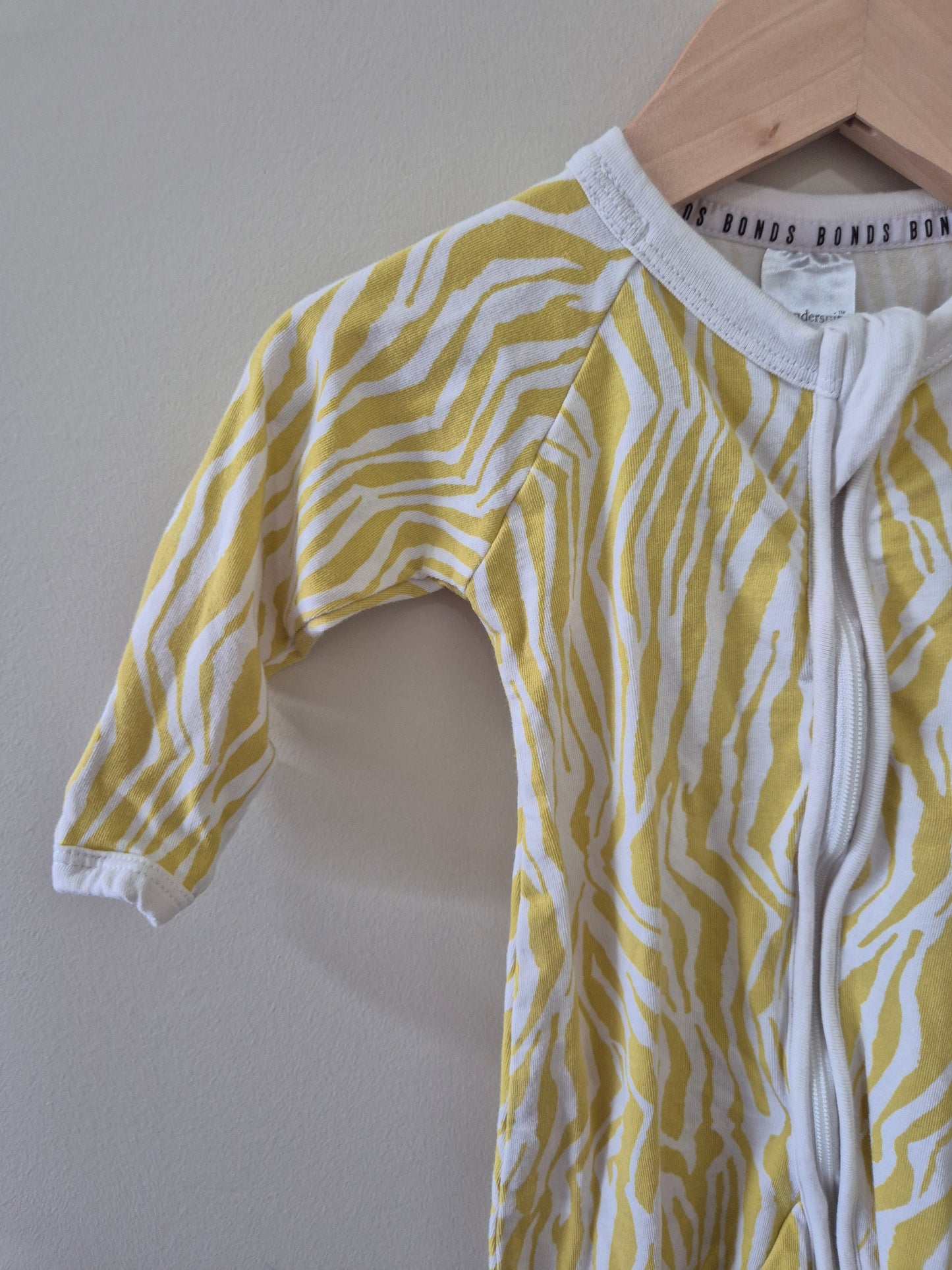 BONDS Yellow Striped Onesie - Size 000