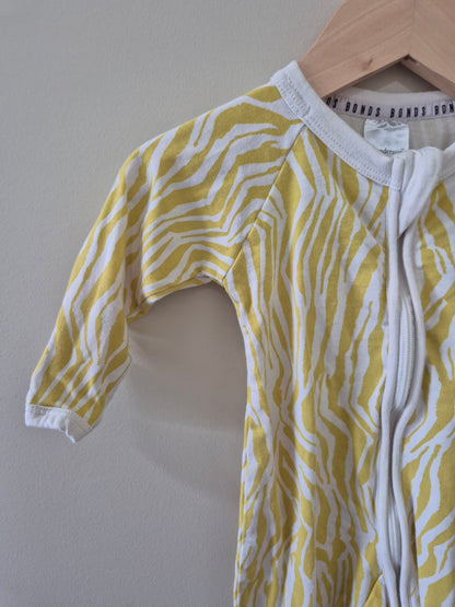 BONDS Yellow Striped Onesie - Size 000