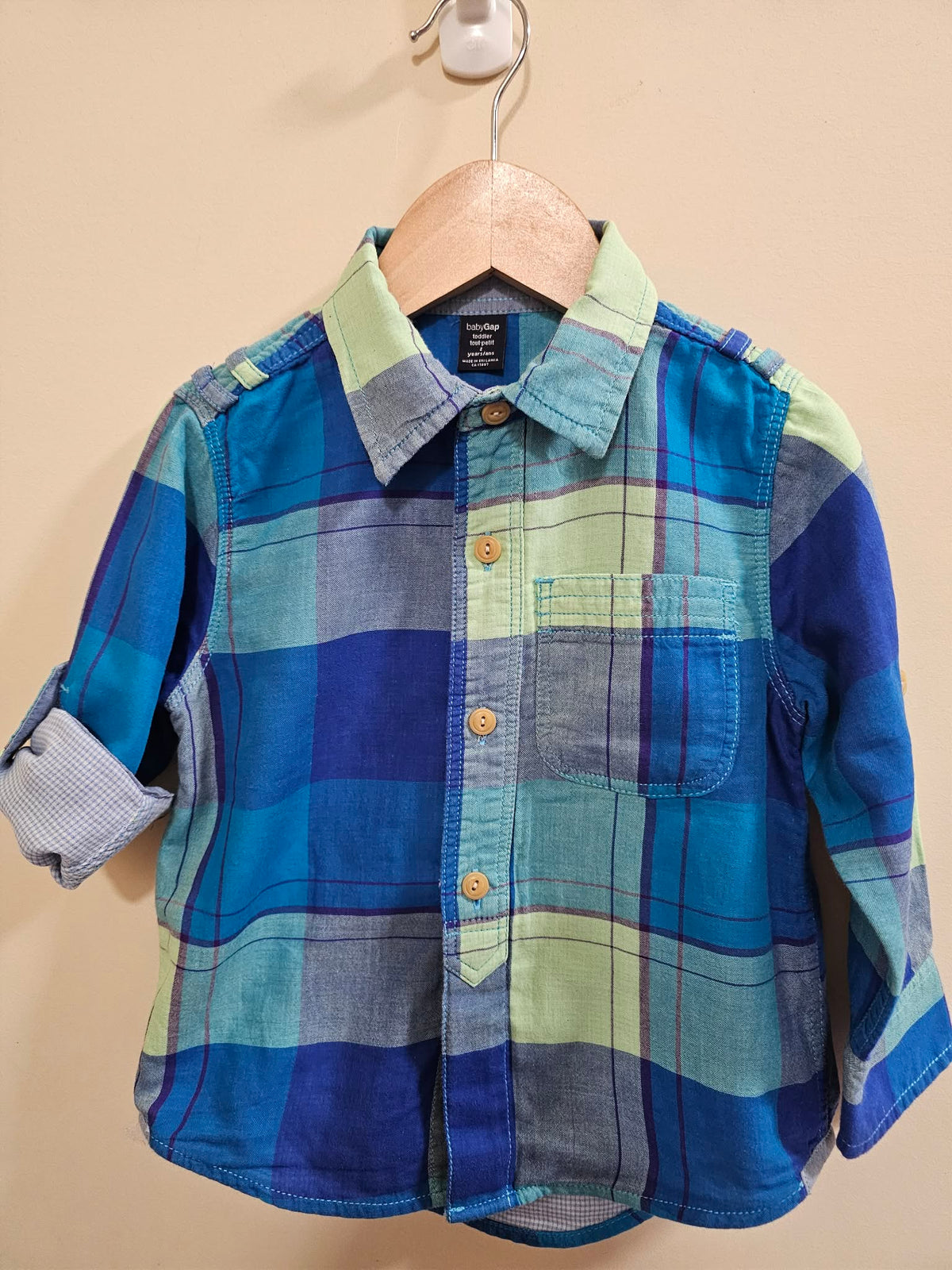 Baby Gap Long Sleeve Button Up Shirt Size 2