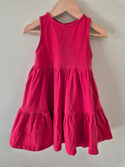 Red Organic Cotton Size 1 Dress