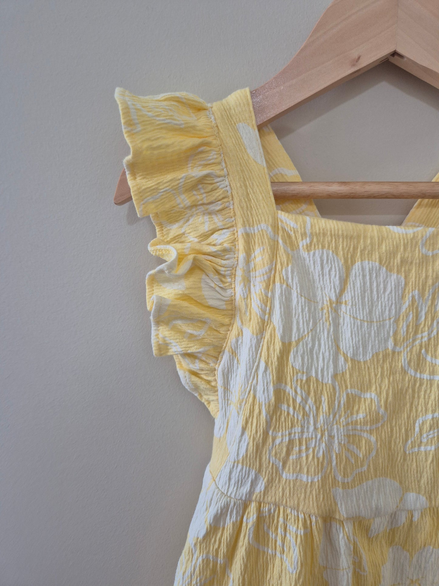 Yellow Floral Romper - Size 1