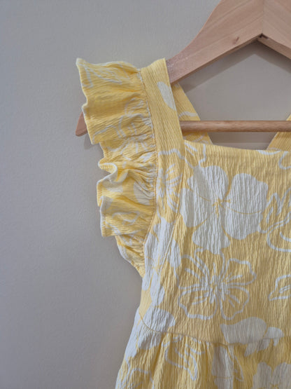 Yellow Floral Romper - Size 1