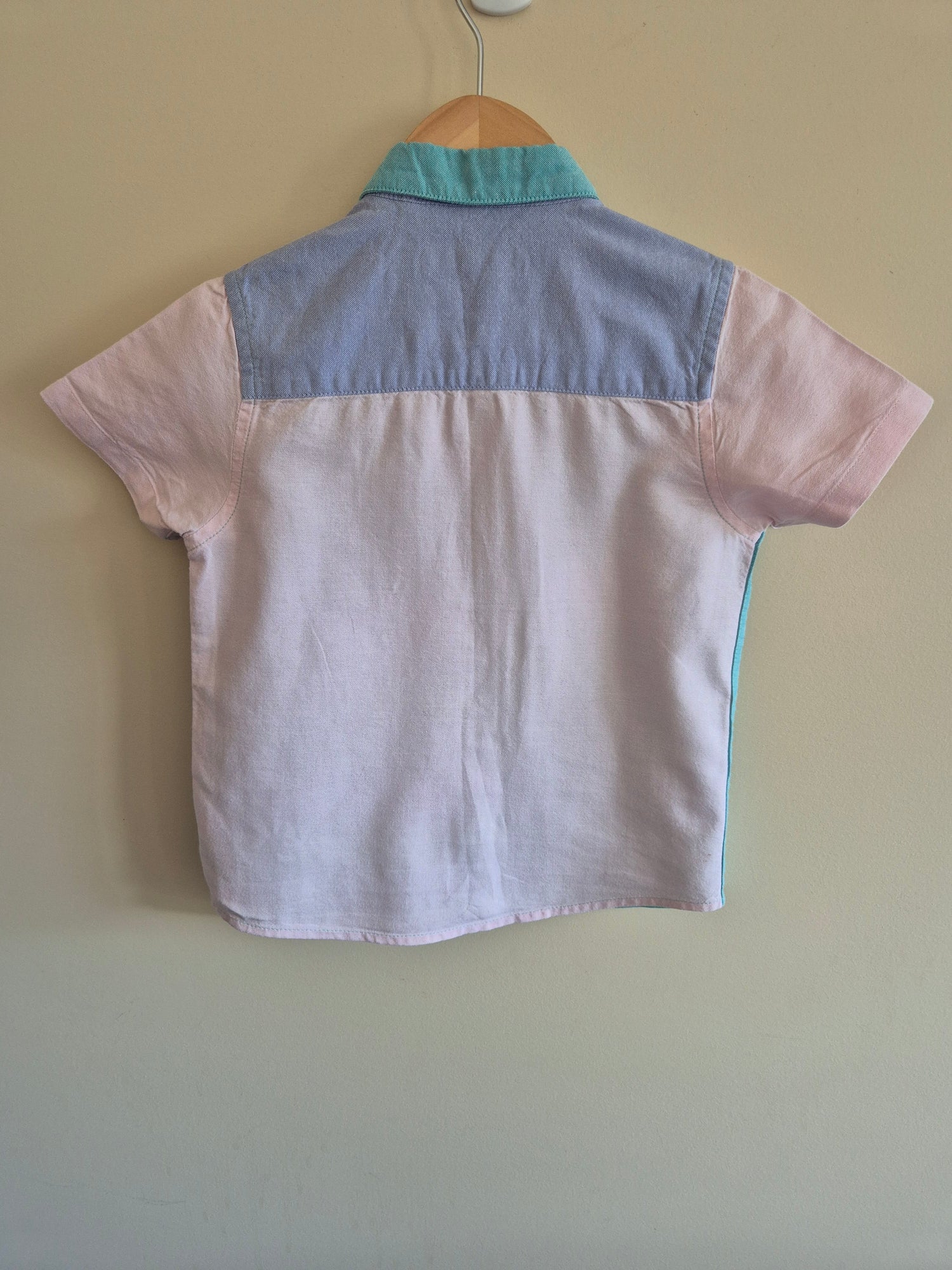 Next Colour Block Button Up Shirt Size 2-3