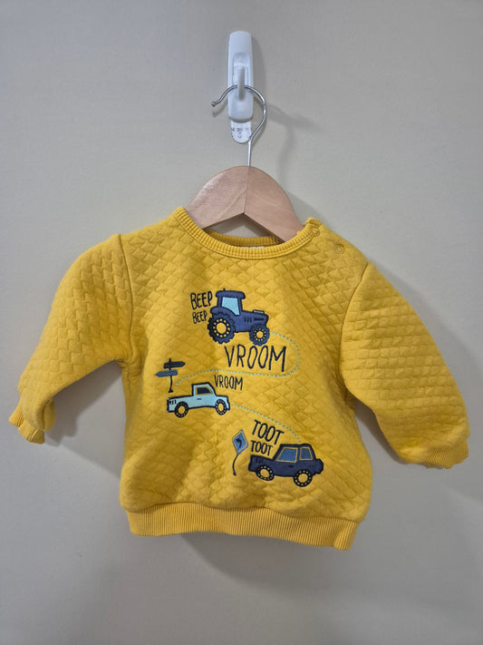 Ollies Place Yellow Vehicle Jumper Size 00