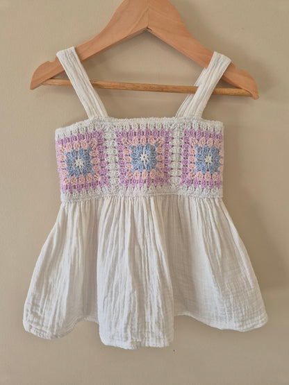 K-D Crochet Flare out Top Size 1