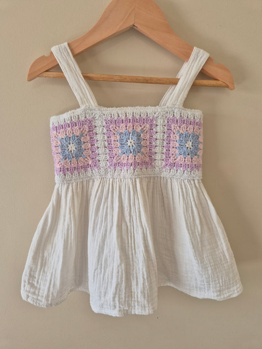 K-D Crochet Flare out Top Size 1