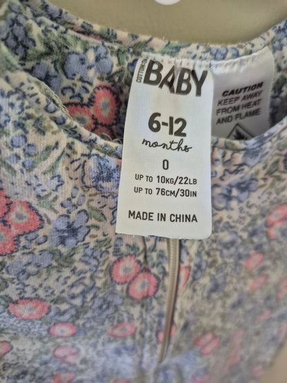 Floral Cotton On Onesie - Size 6-12months