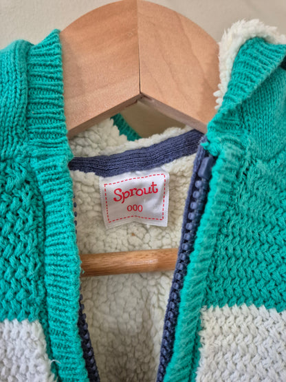 Sprout Fleeced Knitted Jumper Size 000