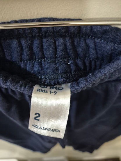 Anko Navy Trackies Size 2