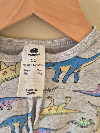 Dymples Dinosaur Onesie Size 00