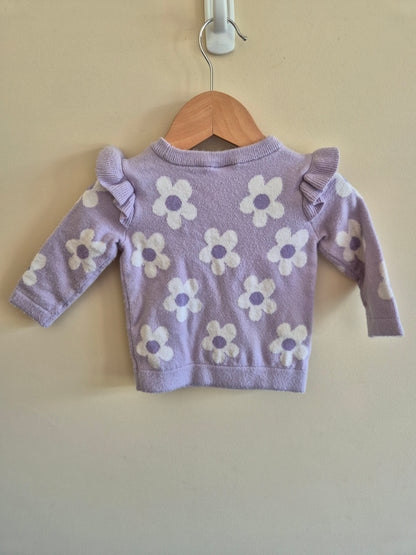 Anko Floral Purple Sweater Size 00