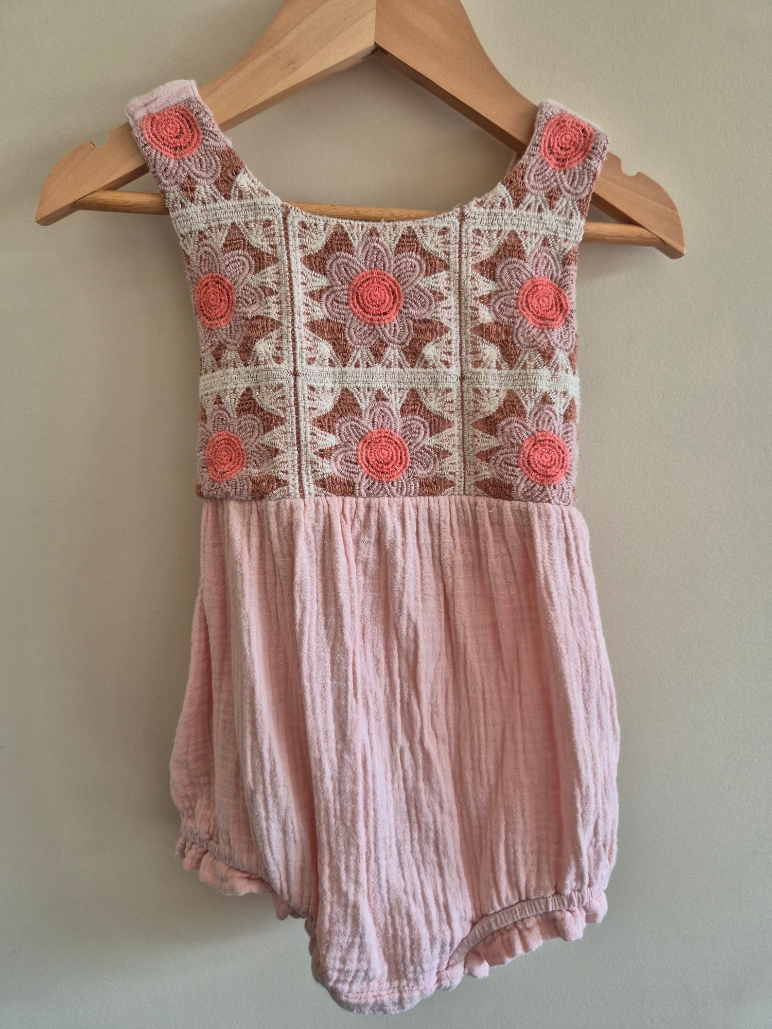 Jack & Milly Pink Bubble Romper Size 1