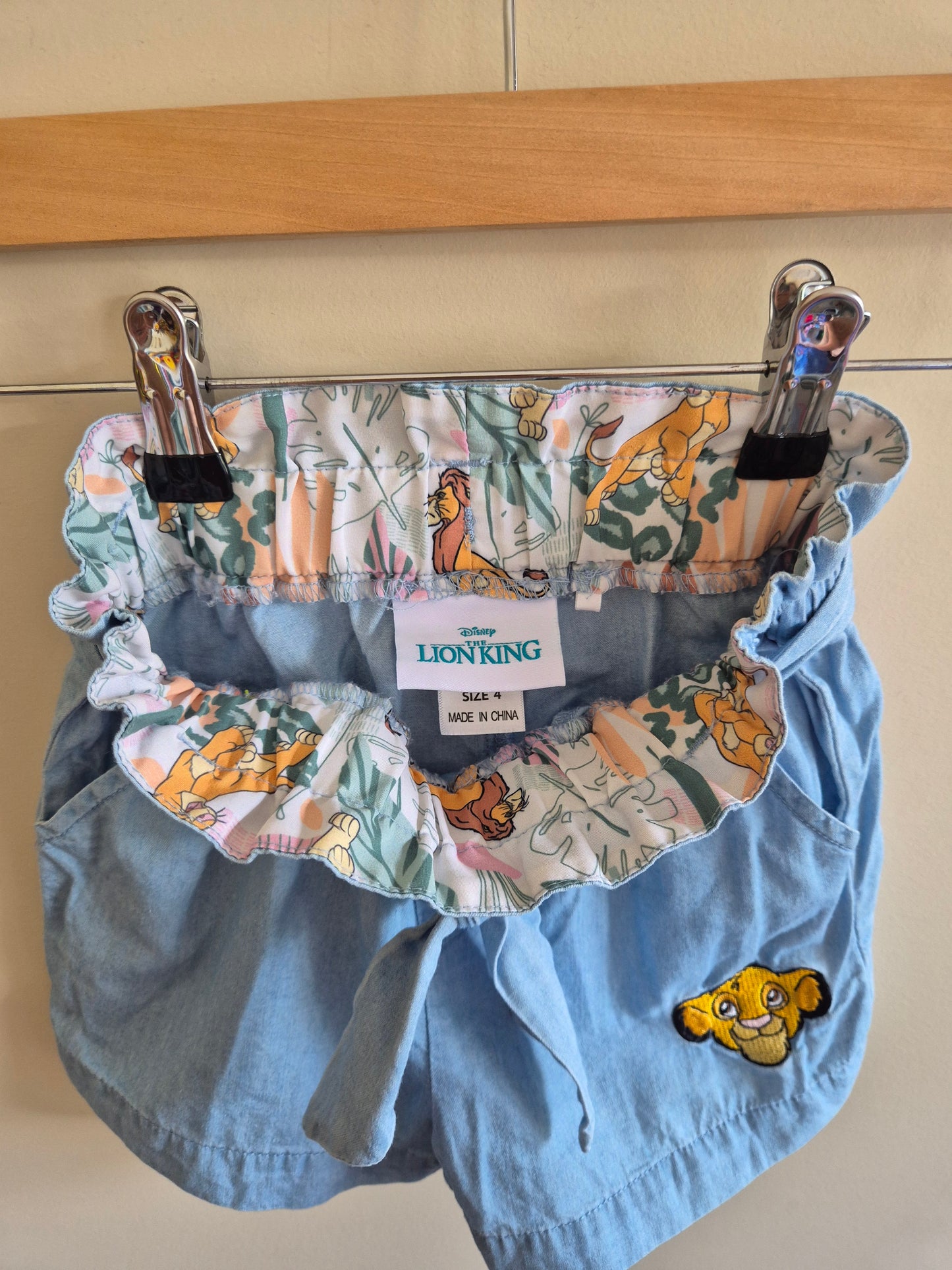 Lion King Shorts Size 4
