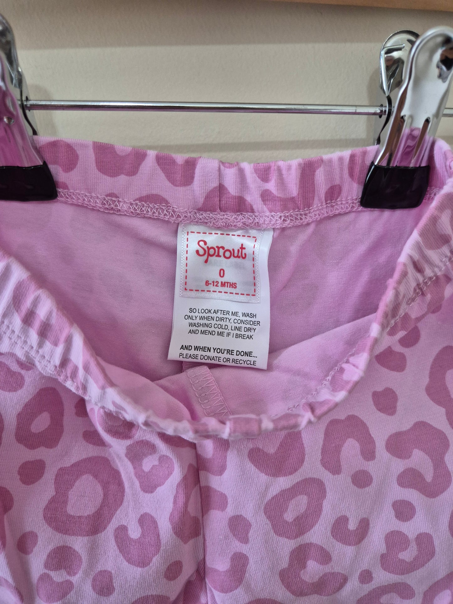Sprout Cheetah Pink Leggings Size 0