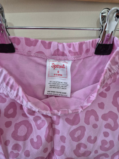Sprout Cheetah Pink Leggings Size 0