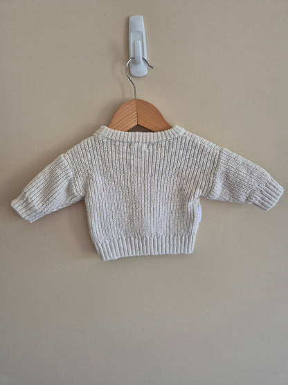 Ziggy Lou White Knitted Sweater Size 000