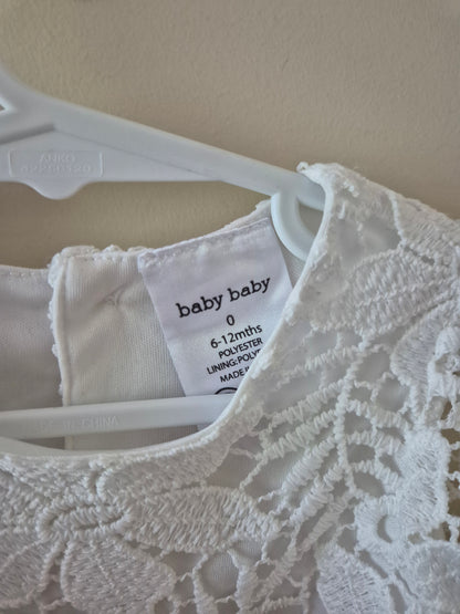 White Floral Dress - Size 0