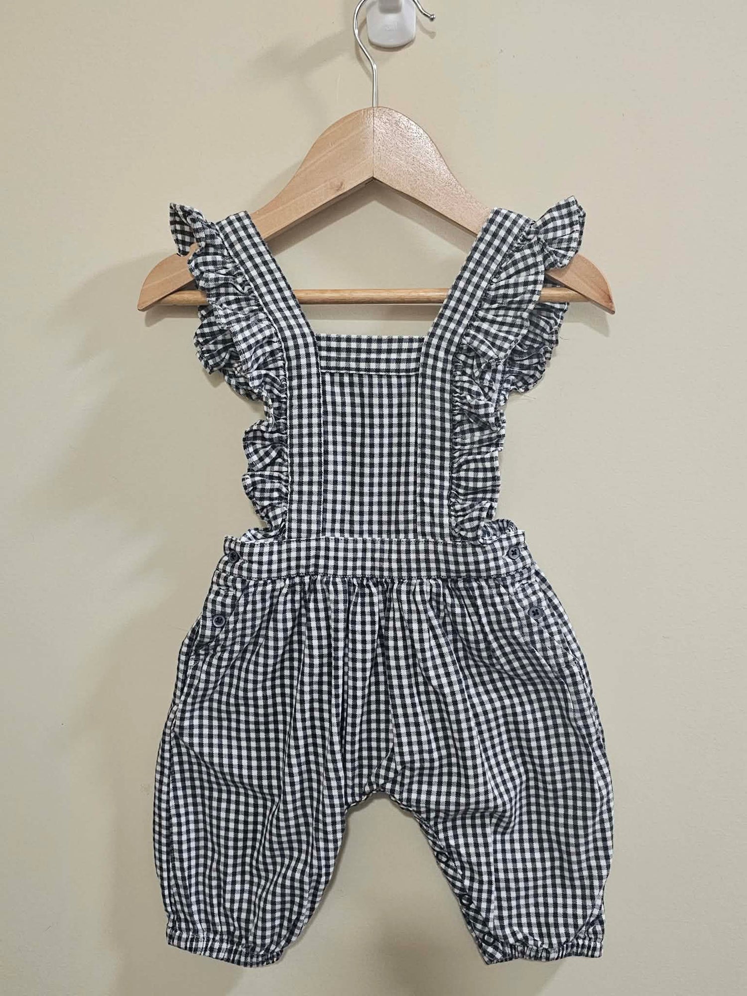 Country Road Gingham Overalls Size 00
