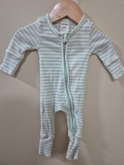 Blue Striped Onesie - Size 0000
