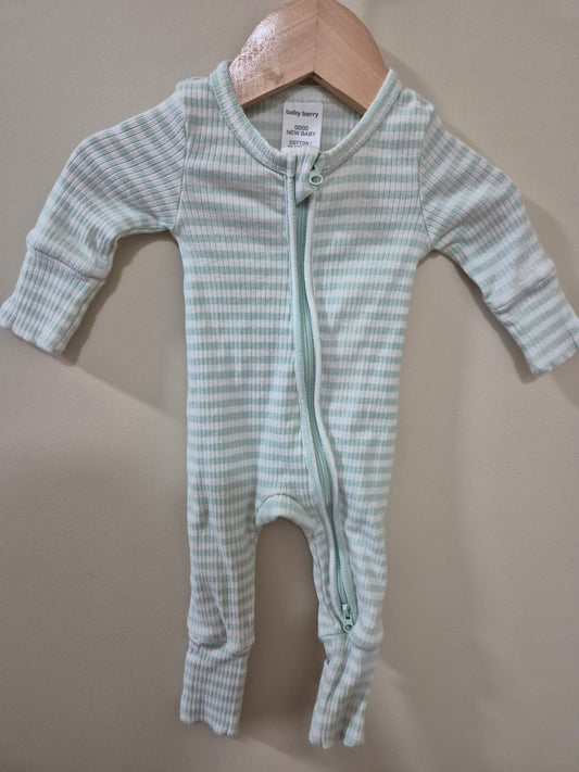 Blue Striped Onesie - Size 0000