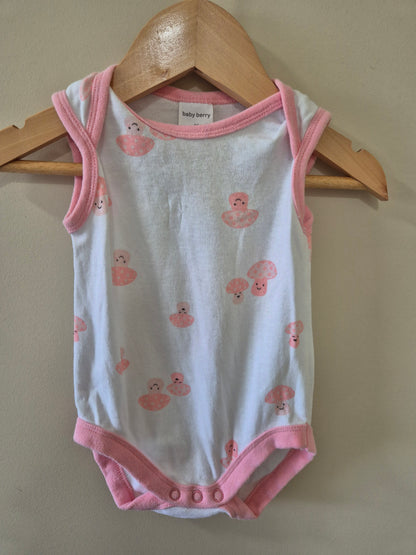 Pink Mushroom Bodysuit - 00🍄