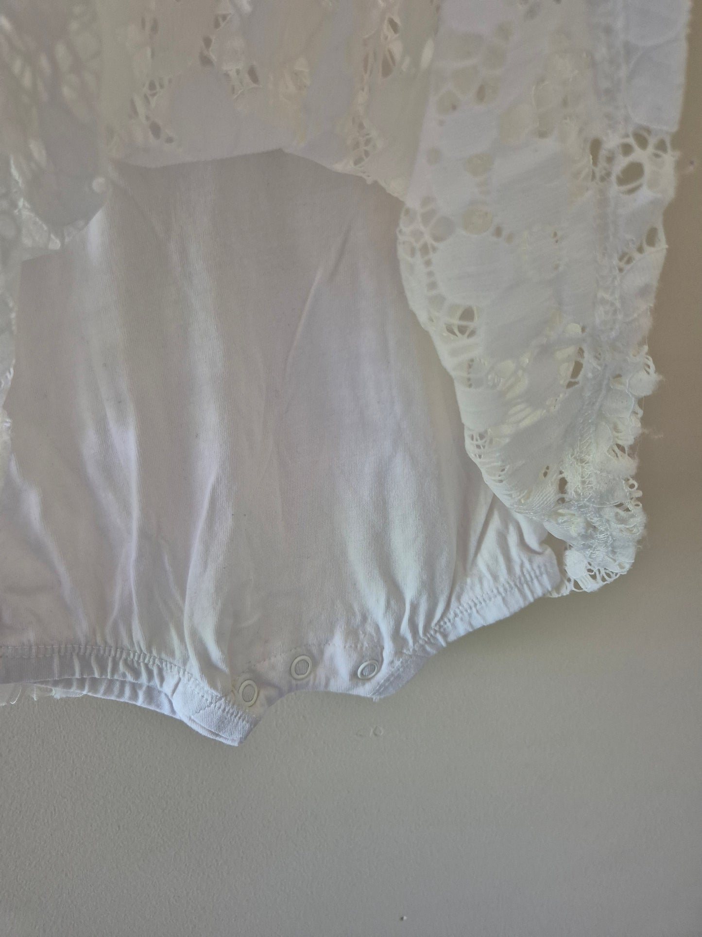 White Floral Dress Bodysuit - Size 000