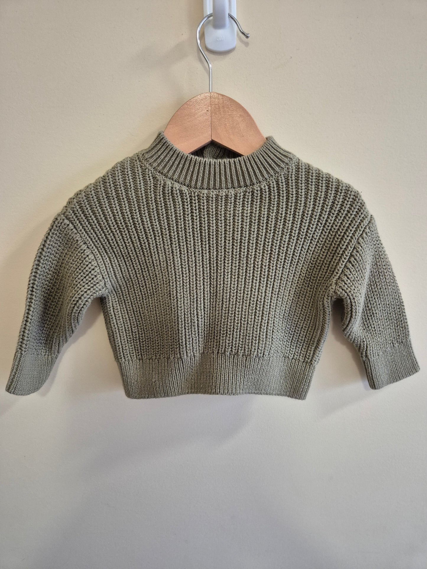 Baby Berry Green Knitted Sweater Size 000