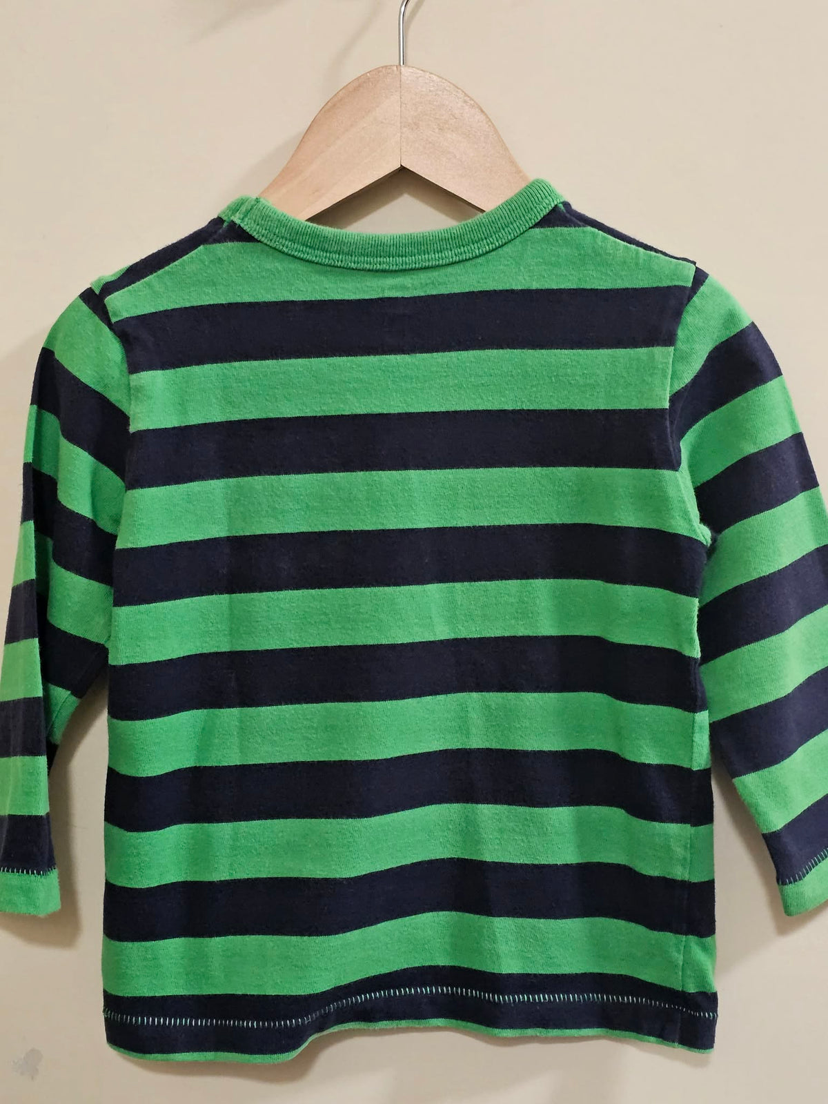 Baby Gap Green & Black Striped Long Sleeve Size 2