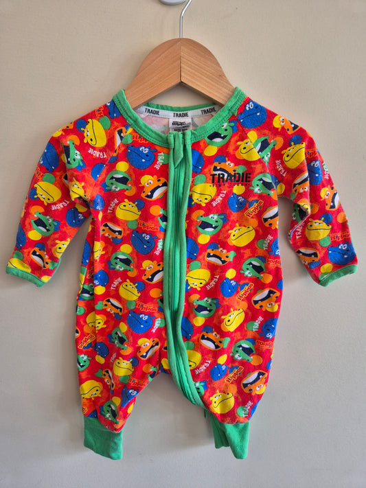 Tradie Hungry Hungry Hippo Onesie Size 000