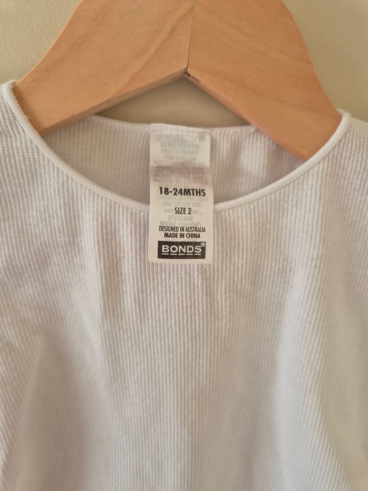 Bonds White Bodysuit Size 2