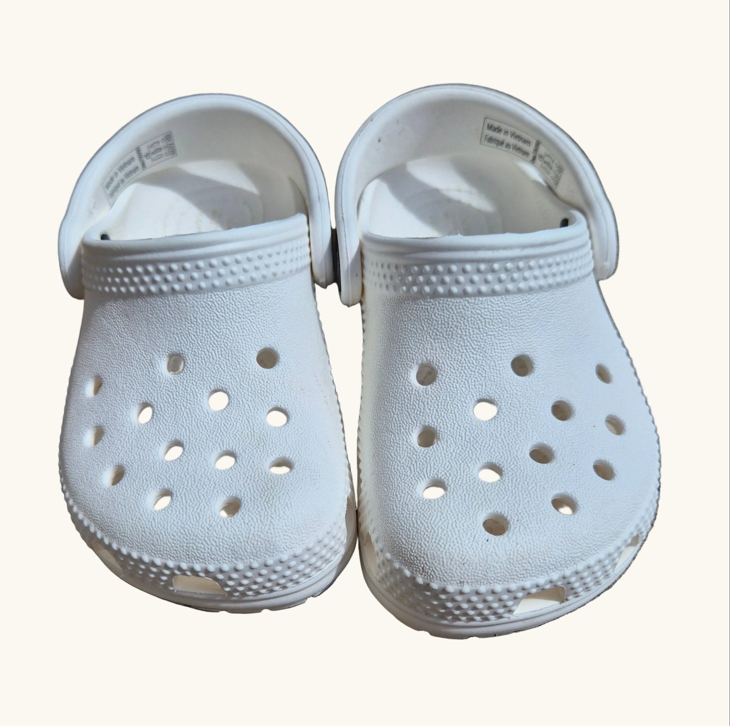 White CROCs Size C6