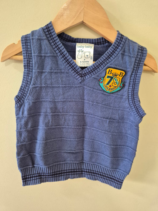 Baby Baby Navy Cotton Vest Size 0