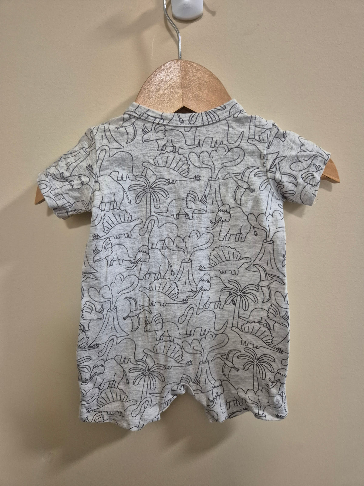 Cotton On Grey Dino Romper Size 0000