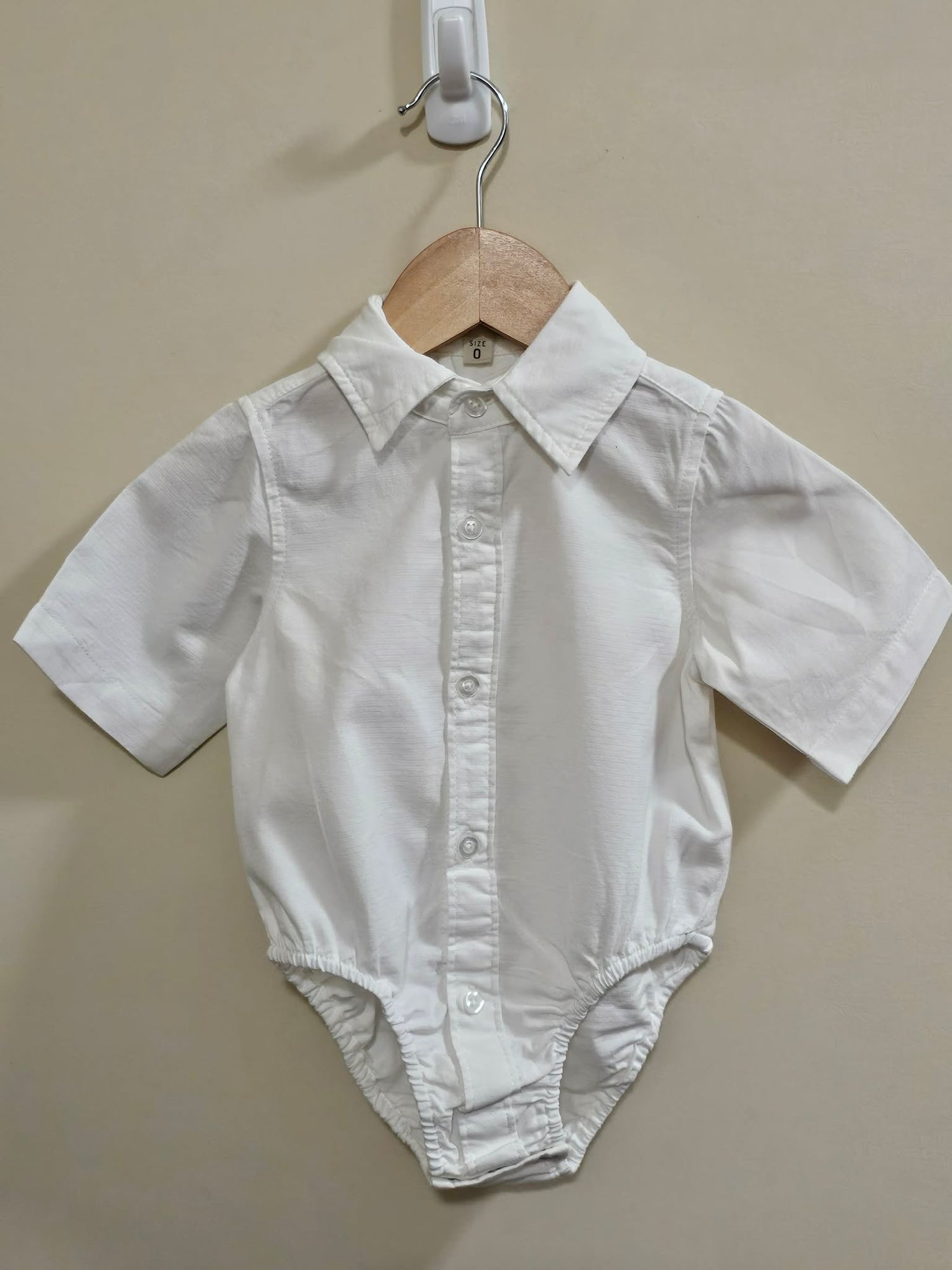 Designer Kids Button Up Bodysuit Shirt Size 0