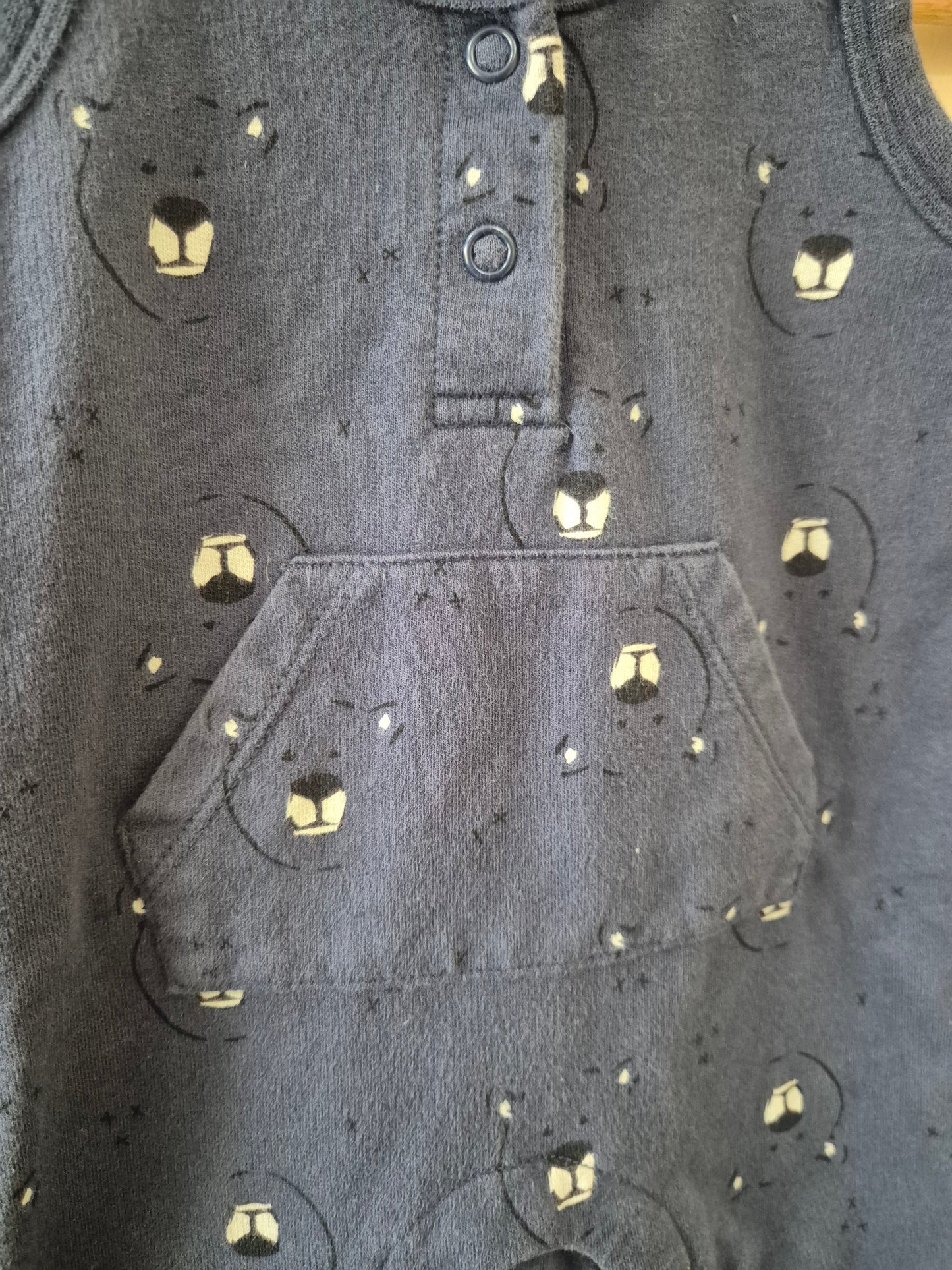 Marquise Navy Blue Bear Romper Size 000